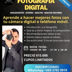 Inscripción taller fotografía digital 08-11-2025